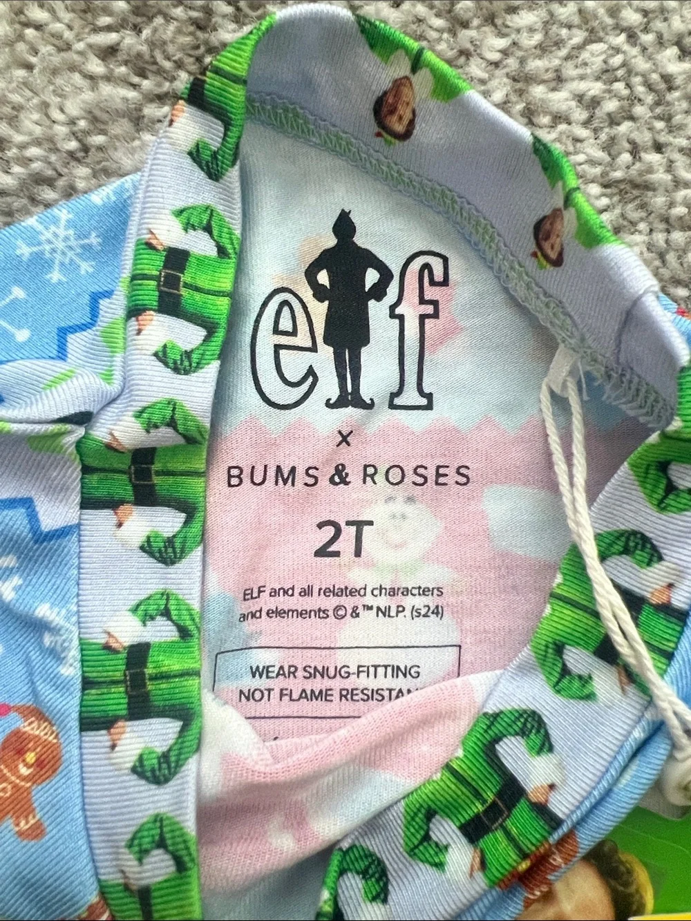 Bums & Roses Elf pajamas